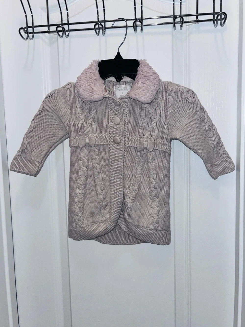 Mayoral Chic Cable Knit Cardigan Size 12M